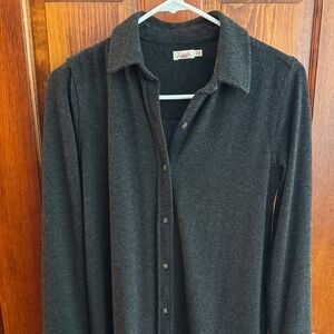 Faherty womens flannel button up dress